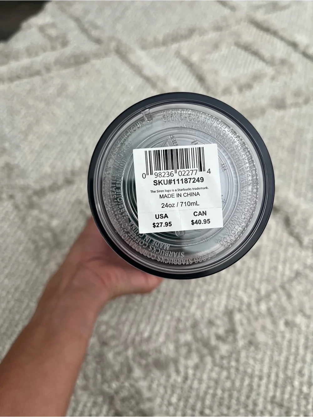 Starbucks clear tumbler